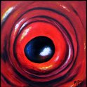 Augenblick eines Grossaugenbarsches Acryl auf Leinwand;
30 x 30 cm